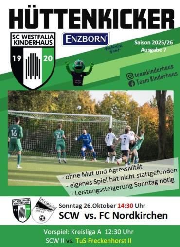 Ein Fußballspiel auf einem grasbewachsenen Feld, umrahmt von einem Sportnachrichten-Newsletter.