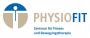 Logo eines Fitnesszentrums mit stilisierten Figuren und dem Schriftzug PHYSIO FIT